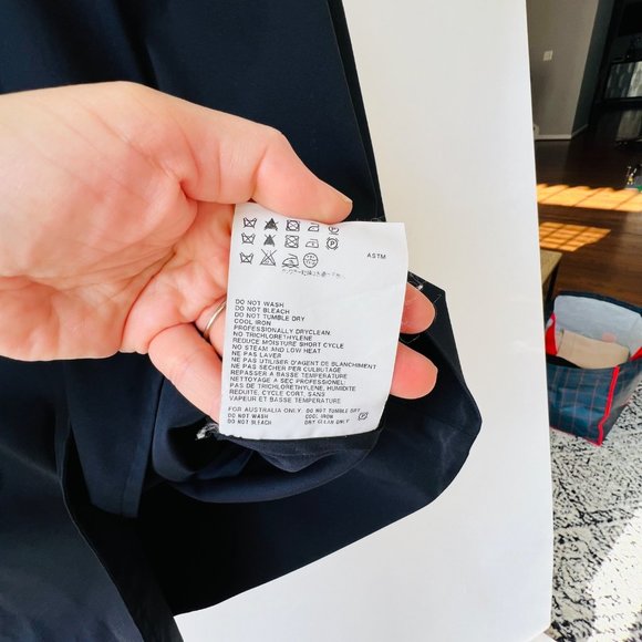 ❤️ Jil Sander Dolman sleeves Collared shirt in Navy Blue, Size 38 - Picture 8 of 8